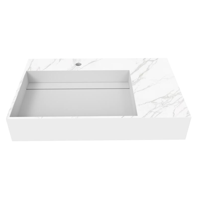 Juniper Stone Solid Surface Wall-mounted Vessel Sink