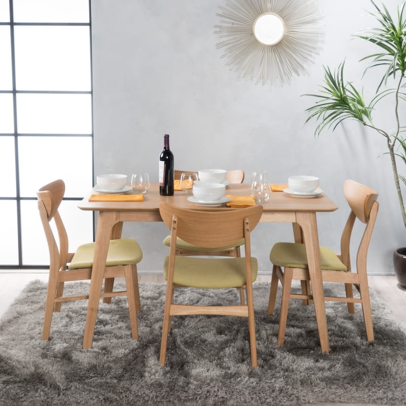 Anise 5-piece Wood Rectangular Dining Set by Christopher Knight Home - Green