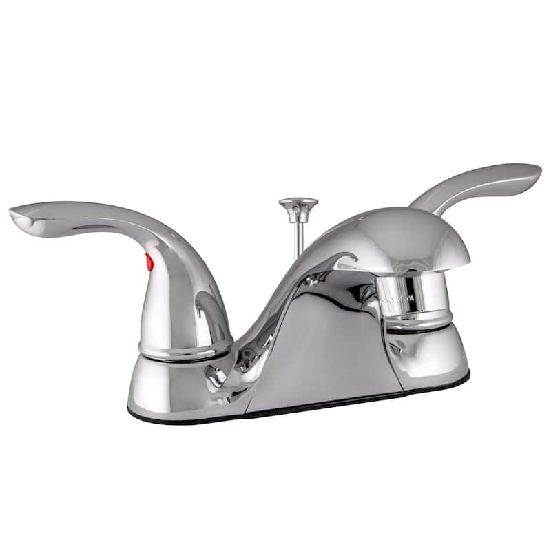 Design House Double Handle Bathroom Faucet with Metal Lever Handles - Polished Chrome
