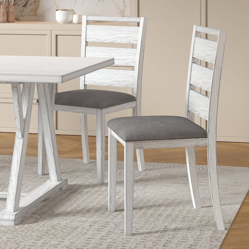 Javlergo Rectangular Dining Table and Chairs Set for 4-8,Modern Kitchen Table Set with Removable Leaves Space Saving