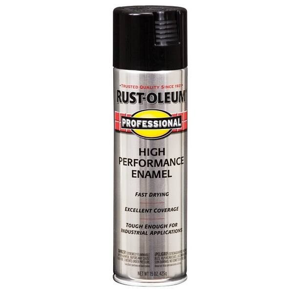 Rust Oleum 7579838 High Performance Enamel Spray Paint Gloss Black 15 Oz On Sale Overstock 27189247