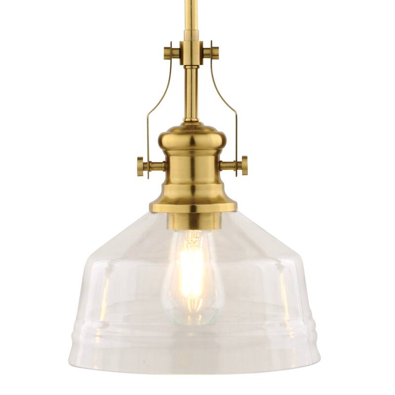 Beloit Farmhouse Kitchen Island Mini Pendant Ceiling Light Clear Seeded Glass