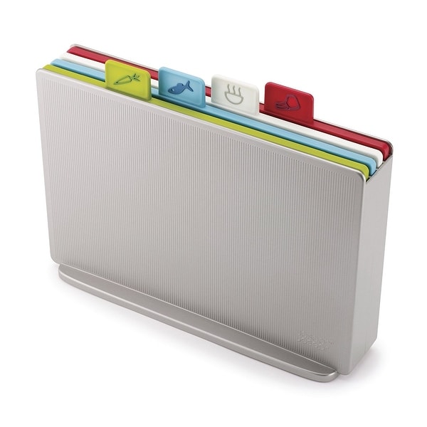 Joseph 60131 Index Plastic Cutting Board Set With Joseph 60131 Index Plastic Cutting Board Set With Storage Case Color Coded Dishwasher