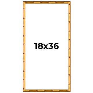 18x36 Frame Gold Bamboo Solid Wood Picture Frame | 1 Inch Moulding ...