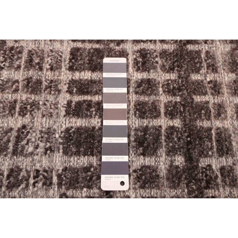 ECARPETGALLERY Hand-knotted Tangier Dark Grey Wool Rug - 5'2 x 7'8