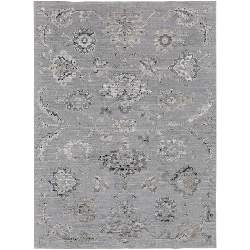 Grand Bazaar Adana Machine Made Damask Transitional Area Rug