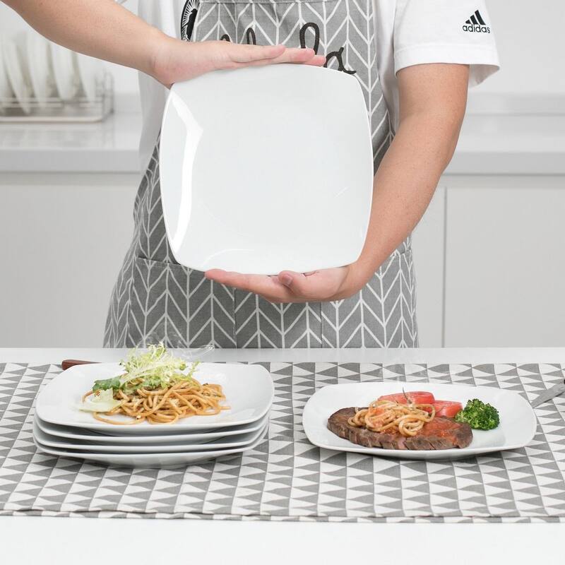 MALACASA Julia Porcelain Dinner Plates (Set of 6)