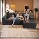 preview thumbnail 14 of 24, Oversized Loveseat Chaise Lounge Chair Indoor Comfy Deep Seat Sleeper Couch - 1 Set