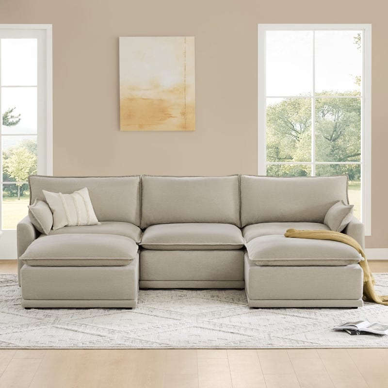 Spruce & Spring Modular Couch Oversized Sectional Sofa for Living Room