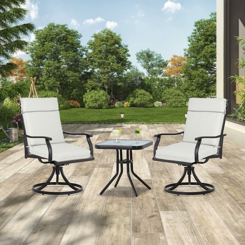 Aoodor Outdoor Dining Chair Cushion Set, 37"x20"x2.8"
