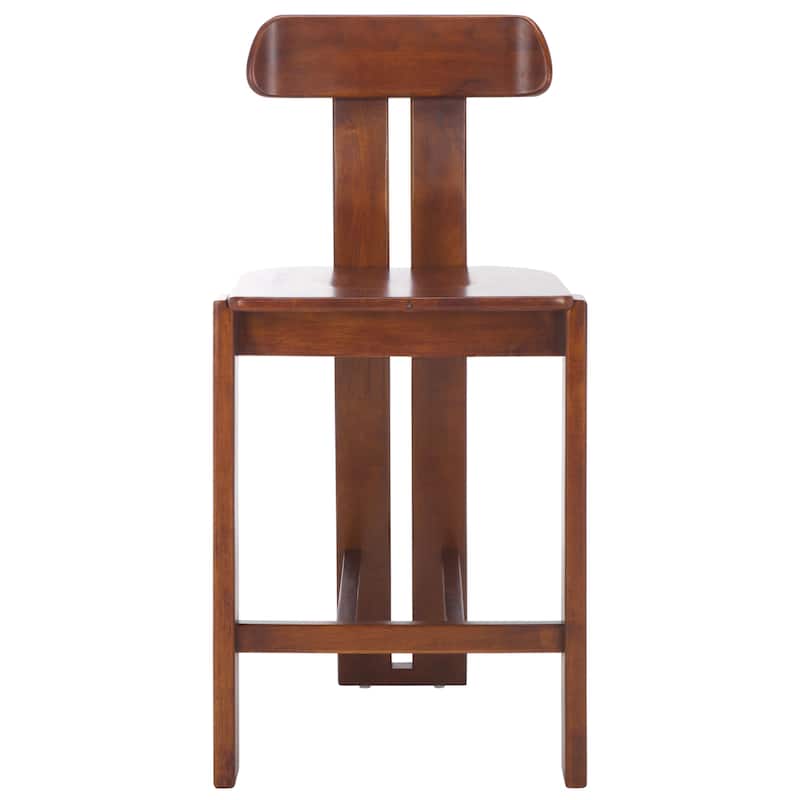 SAFAVIEH Home Cayde Wood Counter Stool - 19"W x 19"D x 40"H