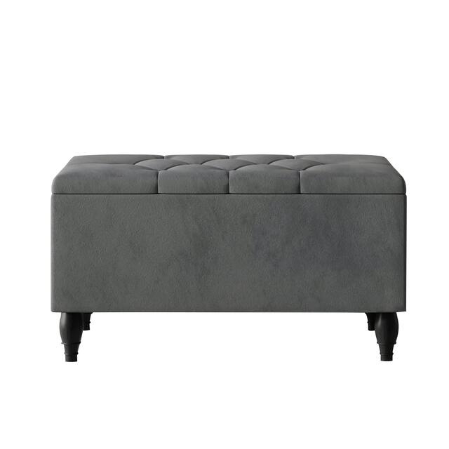 CraftPorch 2 Piece Bedroom Set in Luxurious Velvet Wingback Panel Upholstered Bed
