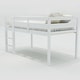 preview thumbnail 4 of 5, Maximized space Design Low Wood Loft Beds with Ladder and Guardrails, Solid Construction, Twin, White