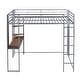 preview thumbnail 10 of 41, Multifunctional Design Loft Bed with Desk, Two-sided Ladder and Shelves, Efficient space, Full Size