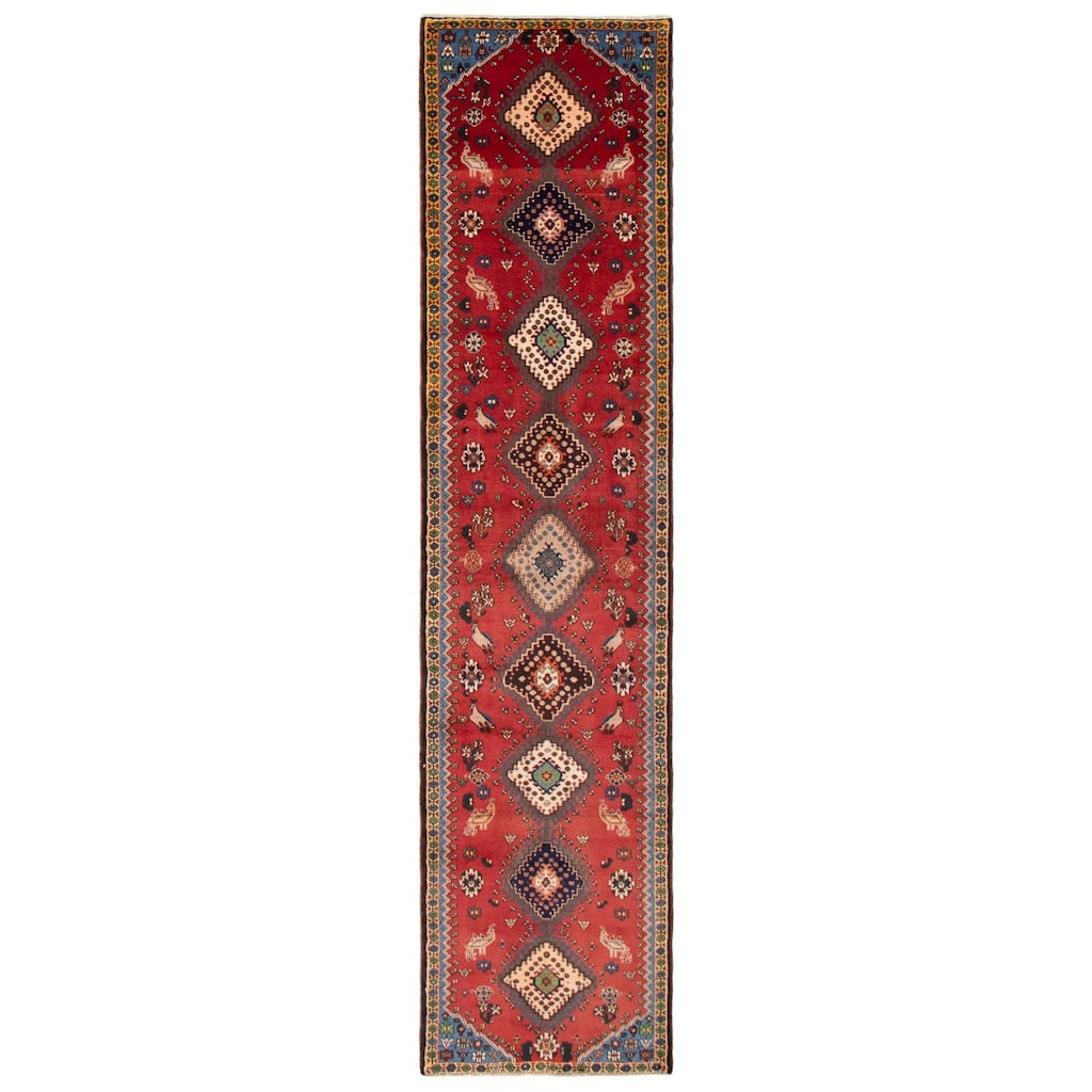 ECARPETGALLERY Hand-knotted Kayseri Vintage Red Wool Rug - 2'11 x 12'8