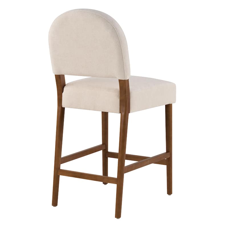 Christopher Knight Home - Upholstered Counter Height Bar Stool Set with Spacious Seat & Adjustable Floor Levelers, Set of 2