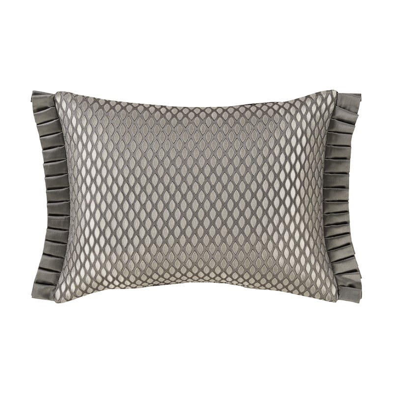 J. Queen New York Bolero Silver Boudoir Decorative Throw Pillow