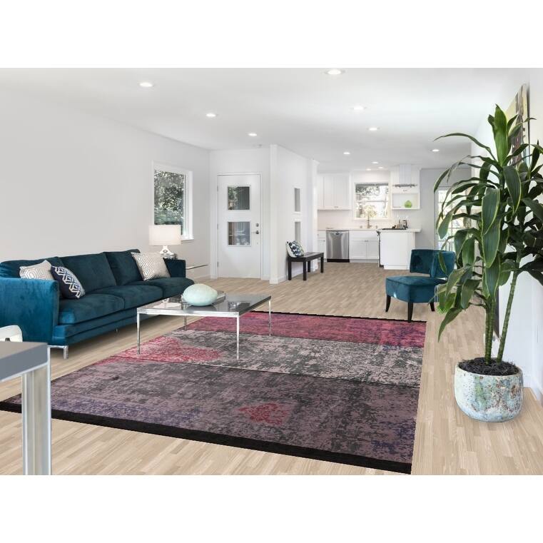 Contemporary Abstract Area Rug Handmade Modern Wool Carpet - 6'10" X 9'10"