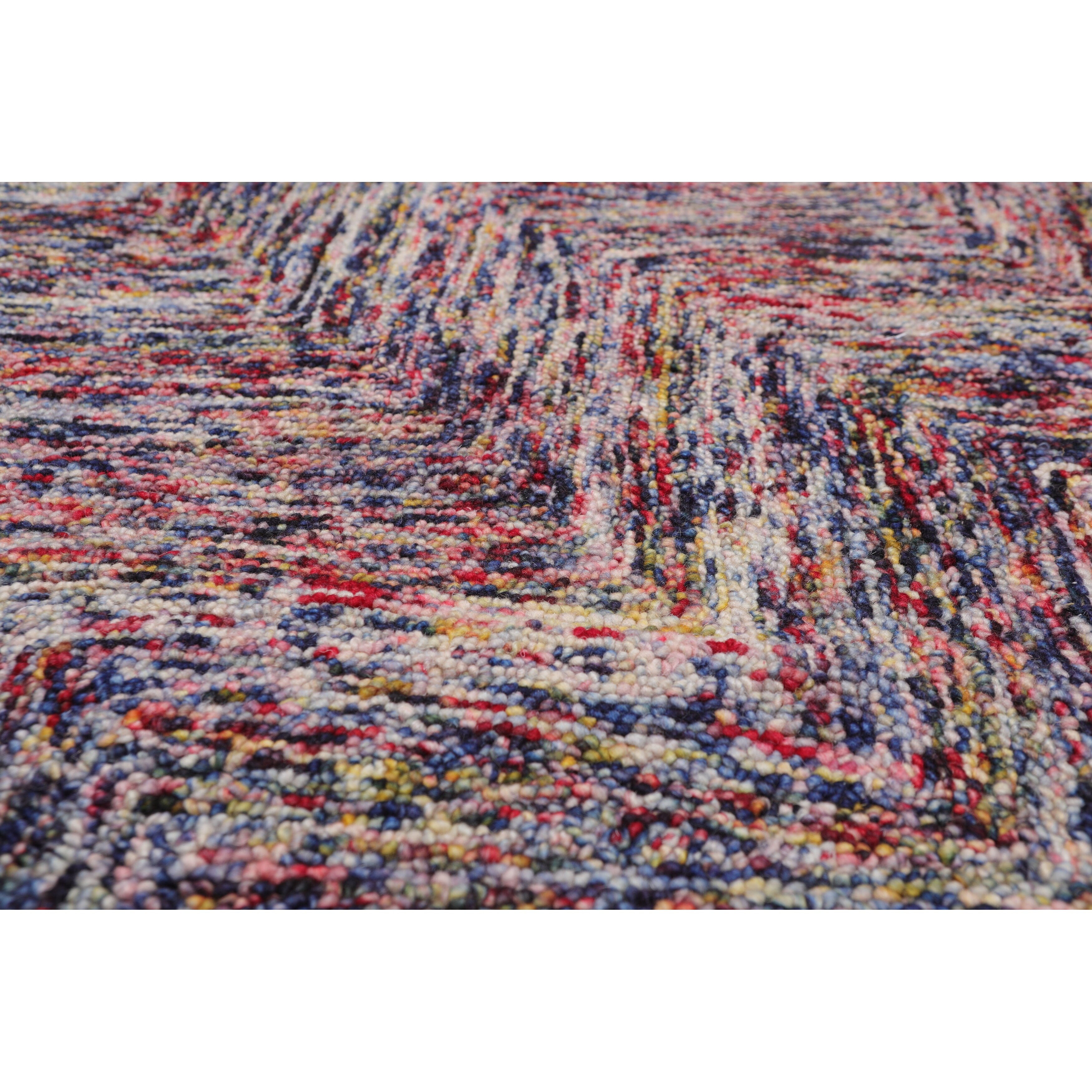 3'4x5' Hand Tufted Wool Zig Zag Medley Multi Color Wool Area Rug Oriental  Area Rug Multi Color, Color - 3'4 x 5' - On Sale - Bed Bath & Beyond -  31310769