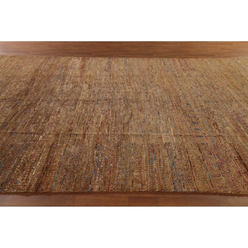 Moroccan Oriental Area Rug Handmade Jute Carpet - 9'5"x 13'4"