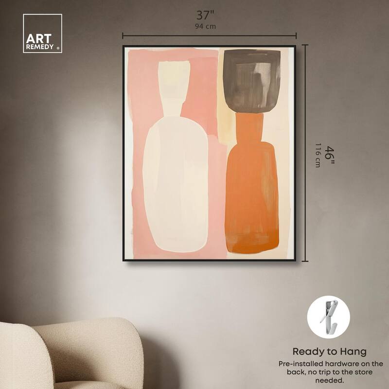 Pink Meets Clay II Canvas by Art Remedy