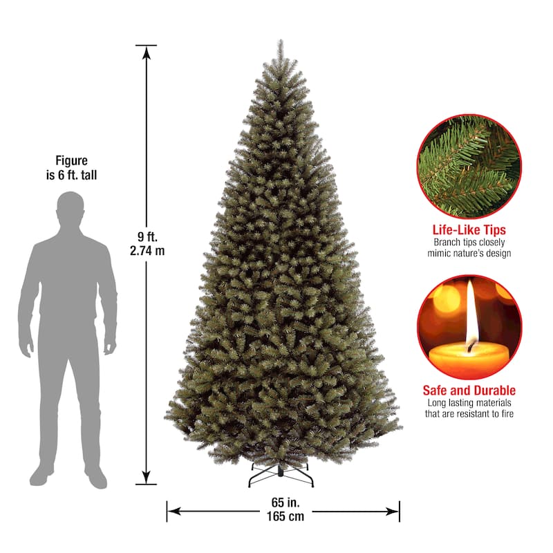 National Tree Company 9 ft. North Valley Spruce Hinged Tree - 9 Foot