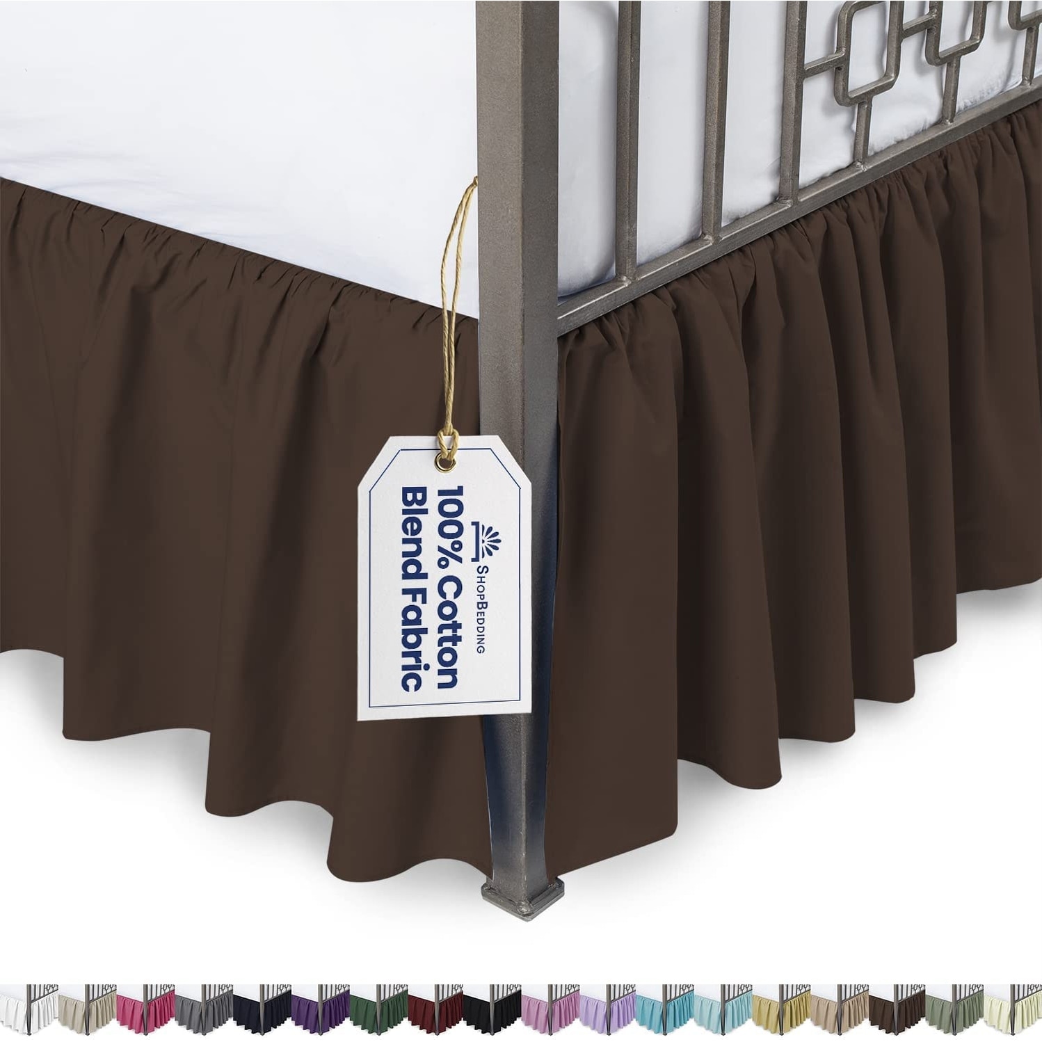 Easy Tuck Split Corner Tailored Bed Skirt 625 TC Solid Cotton Drop 18" 19" 20" 