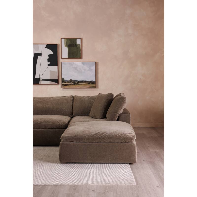 Aurelle Home Corbin Modern Modular Sectional Piece - Ottoman