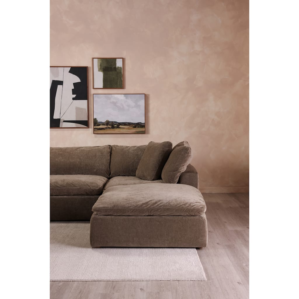 Aurelle Home Corbin Modern Modular Sectional Piece - Ottoman