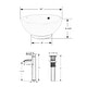 preview thumbnail 13 of 39, 24" Bathroom Vanity Set Tempered Glass/ Ceramics Sink Combo Wall Mounted Natural Cabinet Faucet Drain Mirror