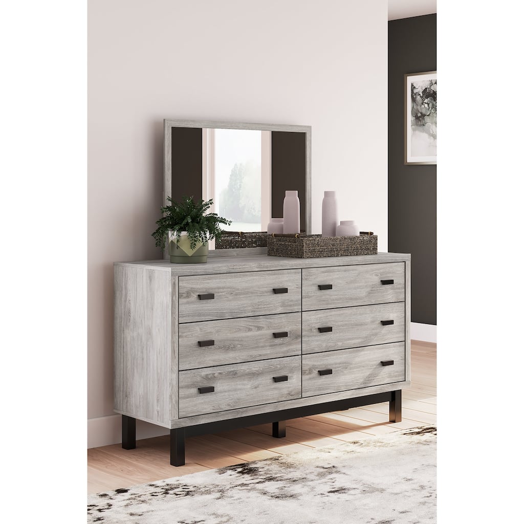 Signature Design by Ashley Vessalli Gray/Black Dresser and Mirror