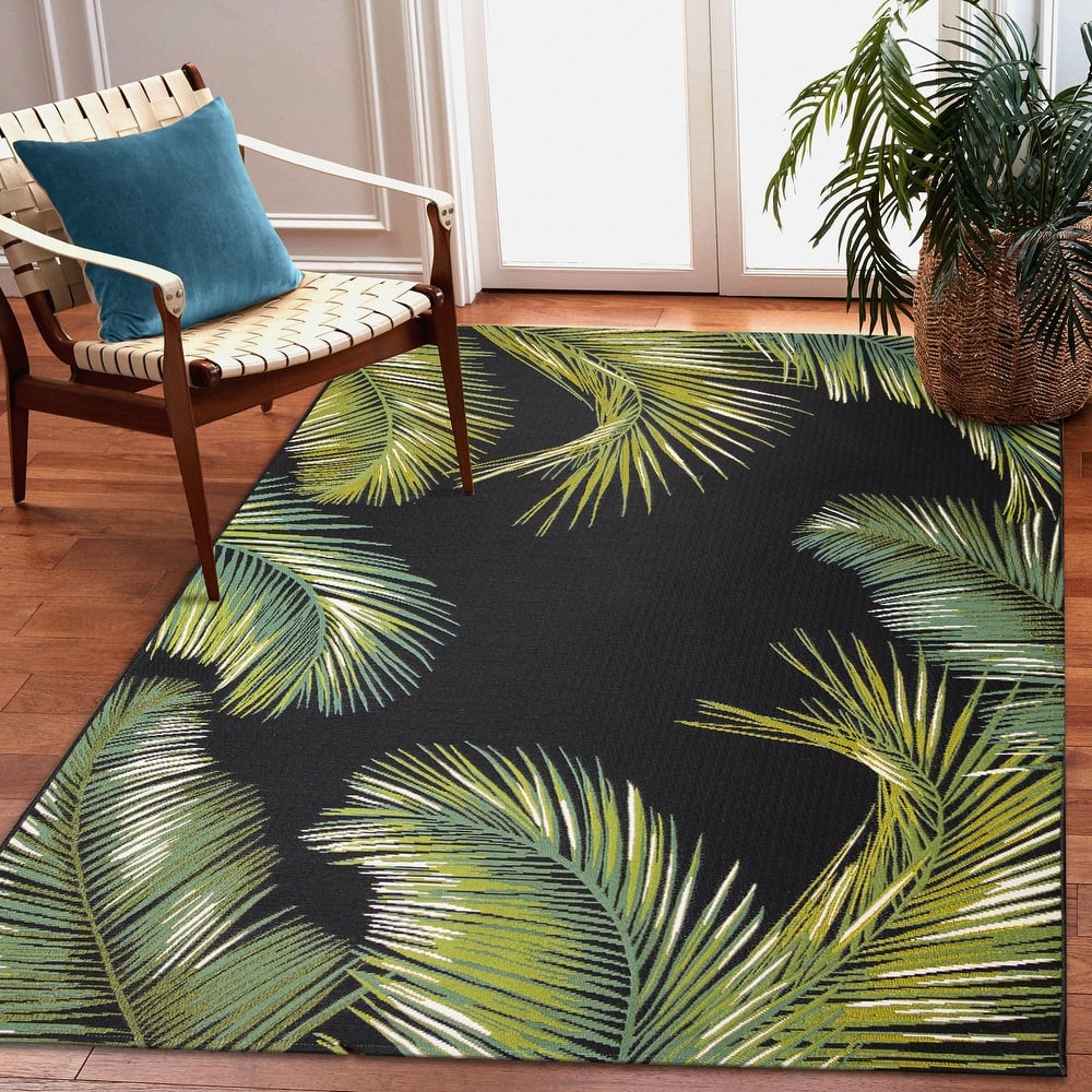 Liora Manne Marina Palm Border Indoor/Outdoor Rug