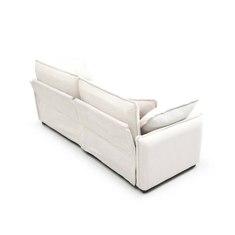 Corduroy Flexible Combinations Sofa Set with Pillows, (2+2Seat)