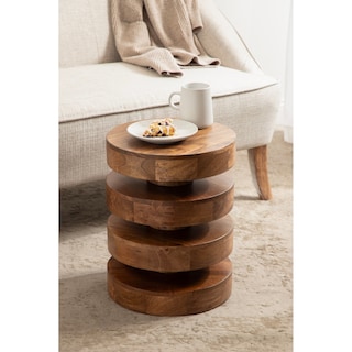 Kate and Laurel Omar Round Side Table