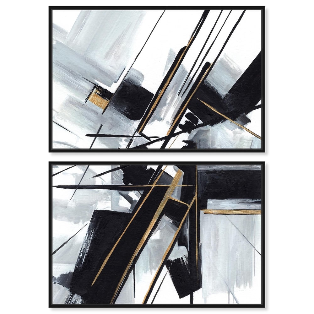 Interlocking Black Canvas Set of 2 by Art Remedy