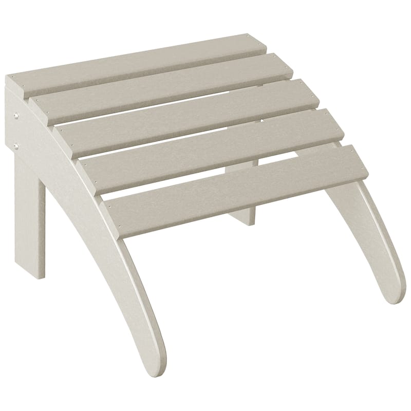 Aderson Outdoor Poly Adirondack Chair with Ottoman 4-Piece Set