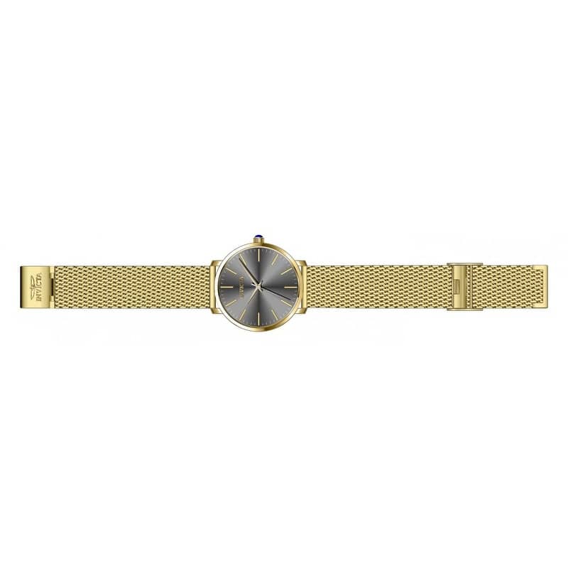 Invicta Women's 48845 Angel Quartz 3 Hand Charcoal Dial Watch - Black