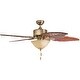 preview thumbnail 5 of 8, Honeywell Sabal Palm Tropical LED Ceiling Fan with Bowl Light, Hand Carved Blades - 52-inch