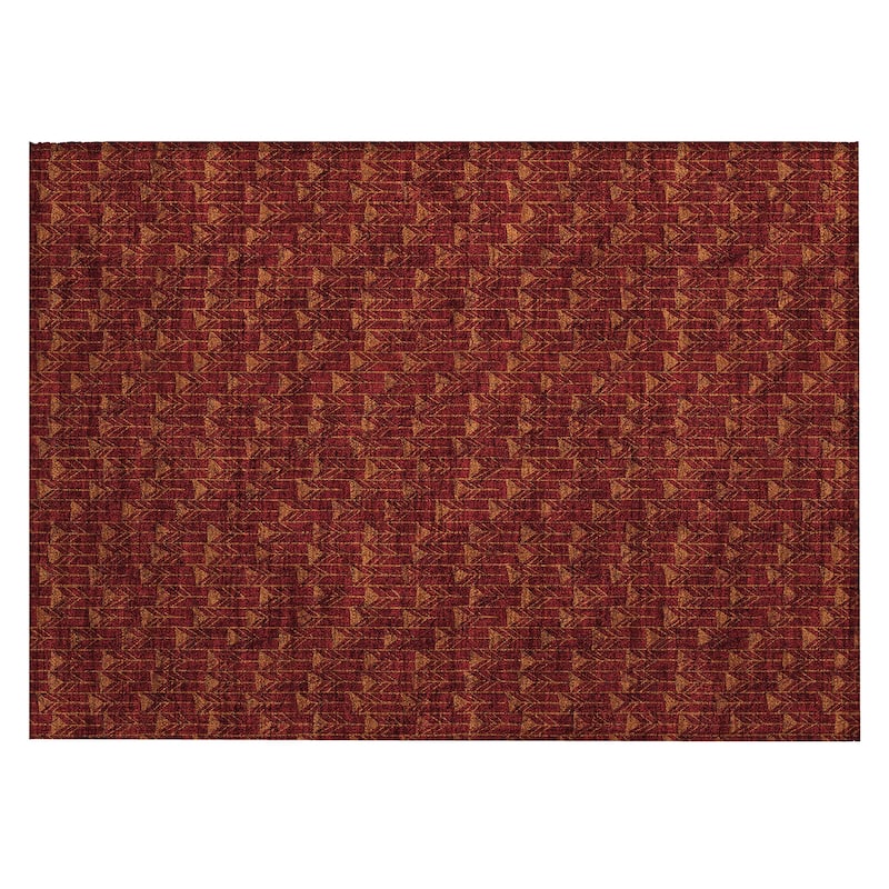 Machine Washable Indoor/ Outdoor Arrows Chantille Rug