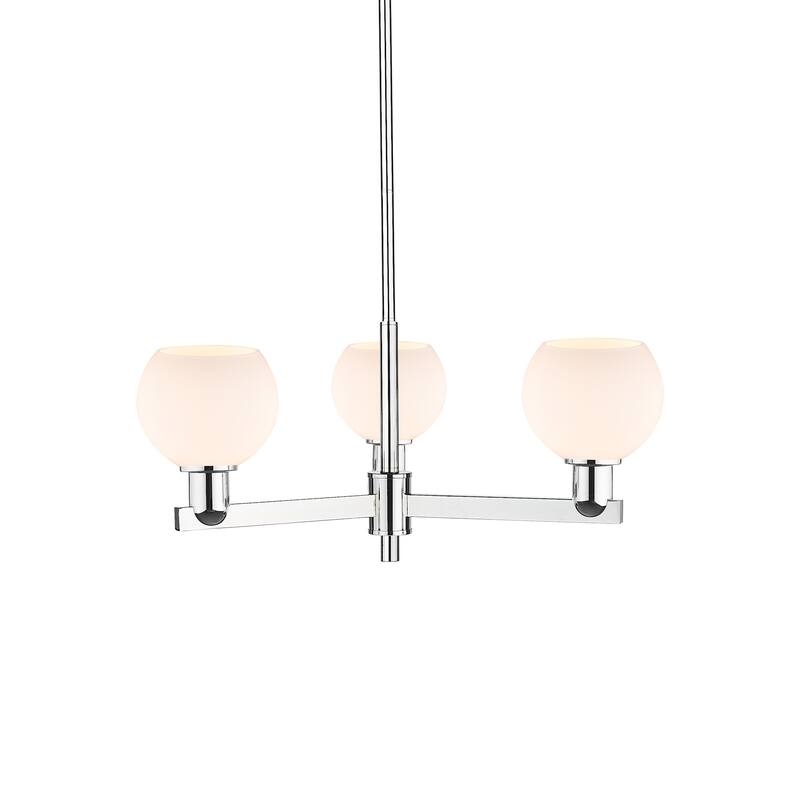 Innovations Lighting 716-3CR-10-28 Athens Chandelier Athens 3 Light - Polished Chrome / Matte White