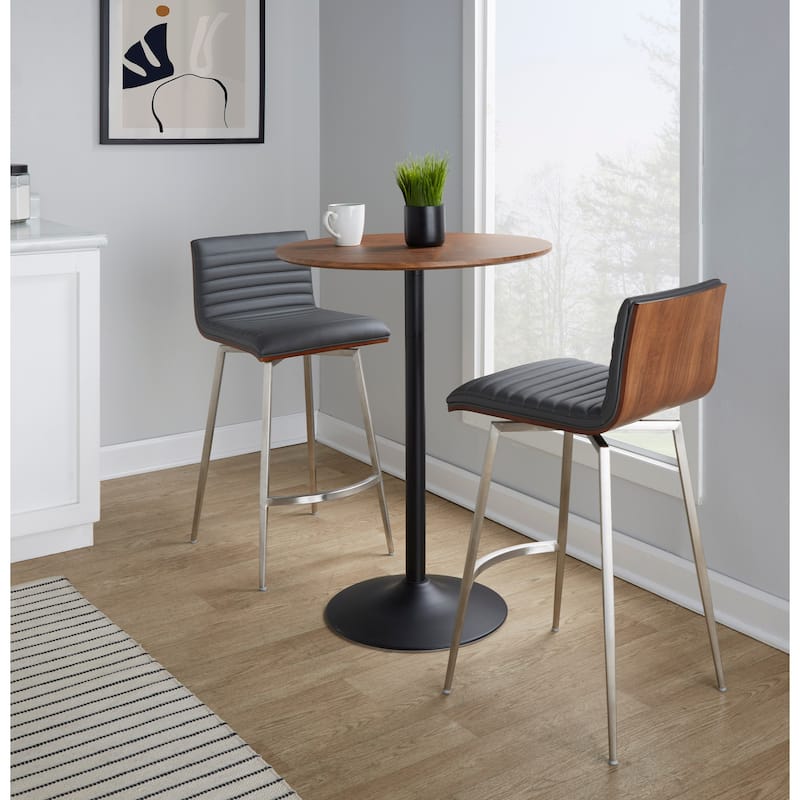 Carson Carrington Stone-Mason Swivel 3-Piece Counter Height Dining Set