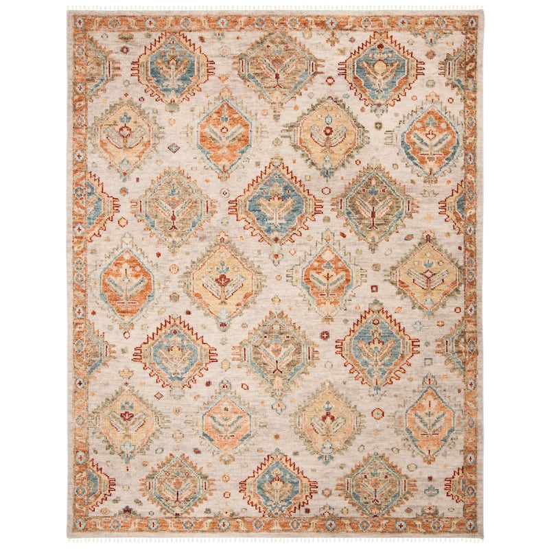 SAFAVIEH Handmade Samarkand Desirae Traditional Tribal Rust/Brown Wool Rug