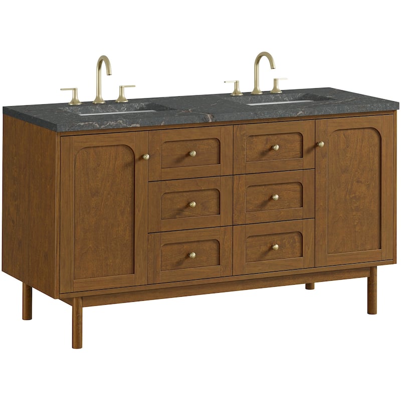 James Martin Vanities 545-V60D-FPBL Laurent 60" Double Basin Poplar