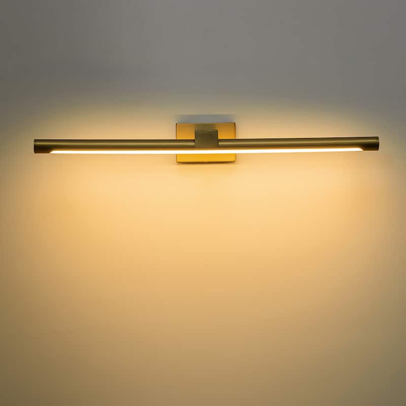 23.6 in. Modern Linear Integrated LED Dimmable Bathroom Vanity Light Black/Gold Vanity Lights for Mirror