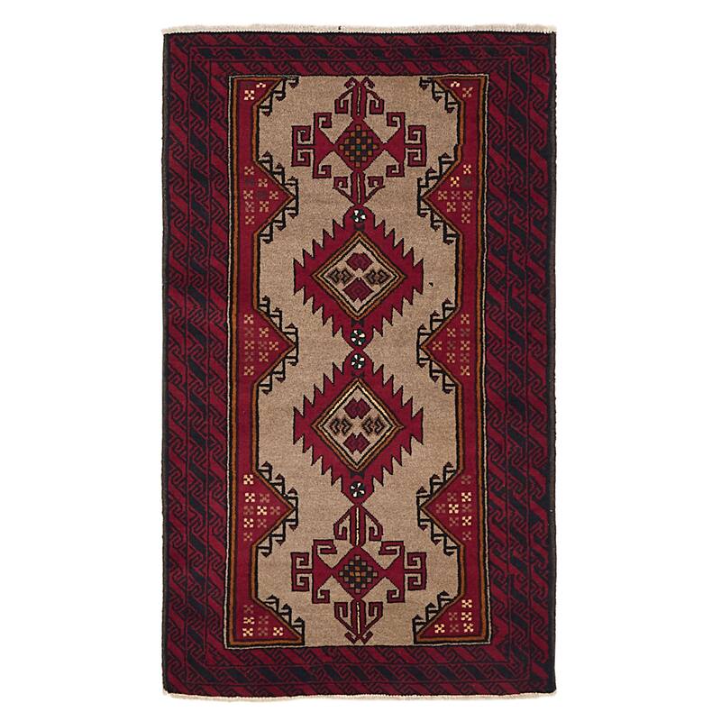 ECARPETGALLERY Hand-knotted Teimani Tan Wool Rug - 3'3 x 5'10