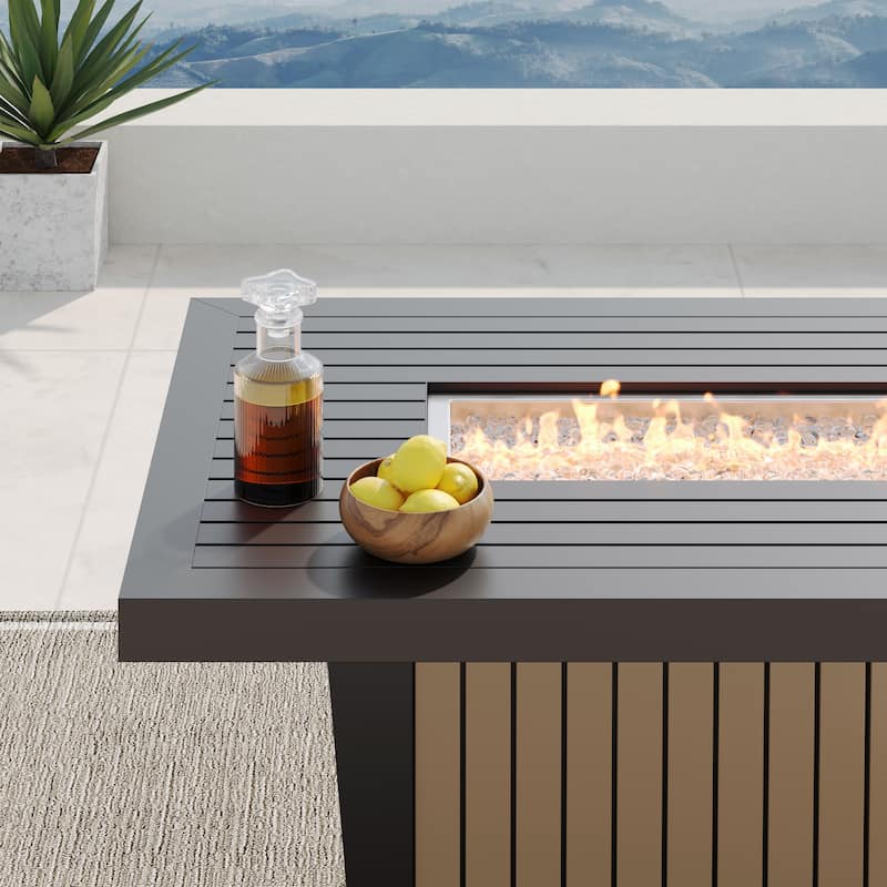 Corvus Babylon 1-piece Outdoor Fire Pit Table with Lid
