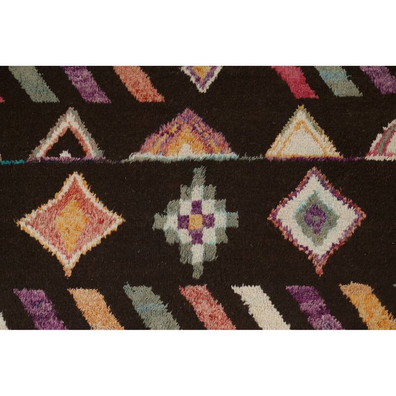 Tribal Oriental Moroccan Dining Room Area Rug Wool Hand-knotted Carpet - 9'0" x 11'6"