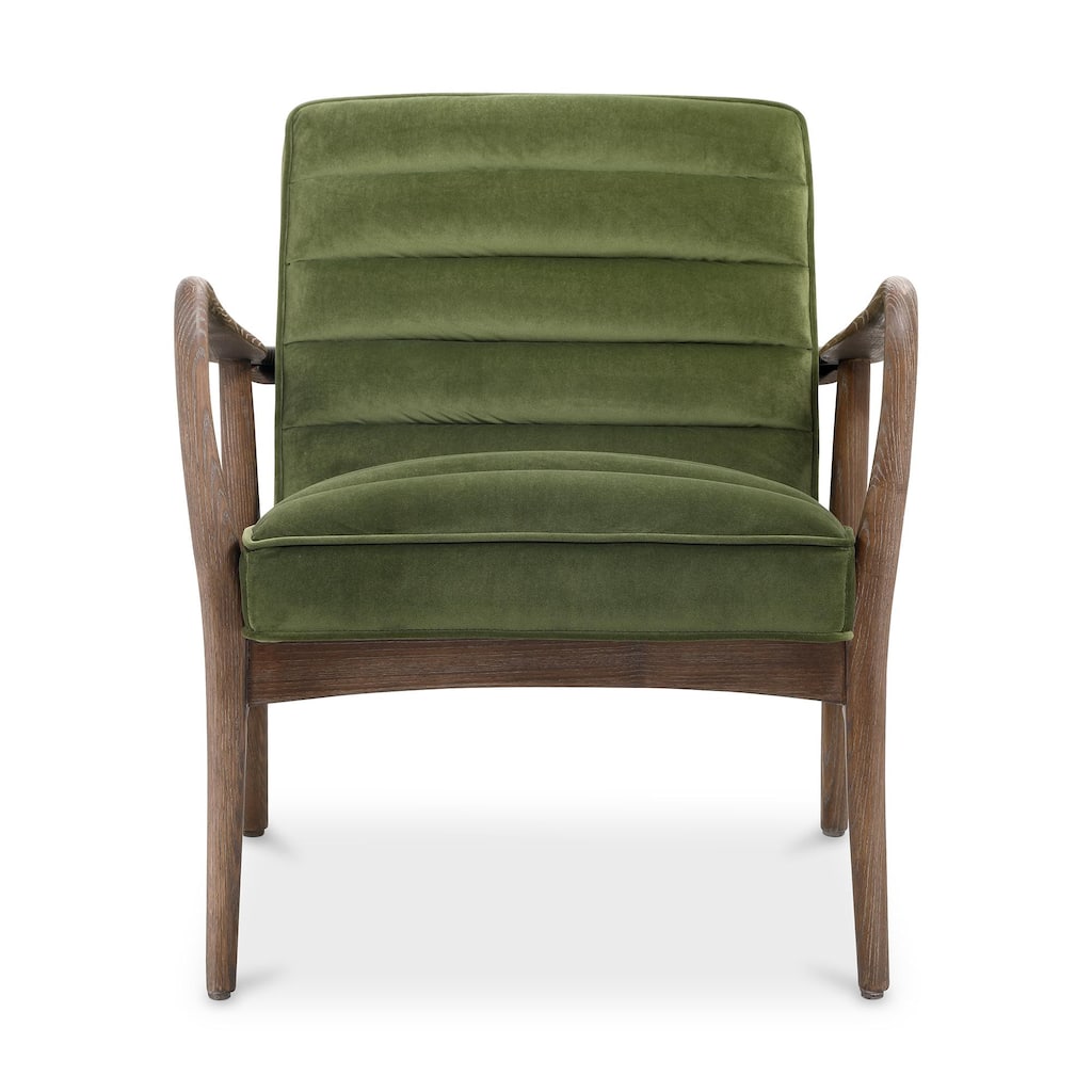 NADAAL STUDIOS Yarden, Accent Chair Upholstery with Wood Frame, Dark Ivy Velvet