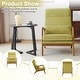 preview thumbnail 34 of 105, High Back Solid Wood Armrest Backrest Leisure Chair Accent Chair