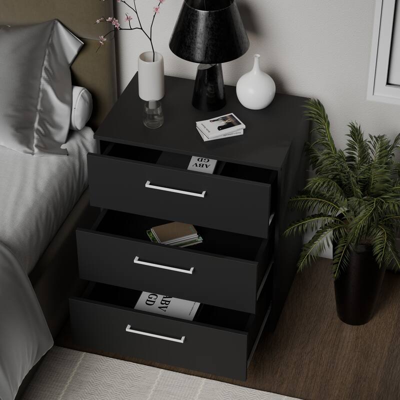 Kappesberg Alaska 3-Drawer Vertical Dresser Set (Set of 2) – Modern Storage Solution